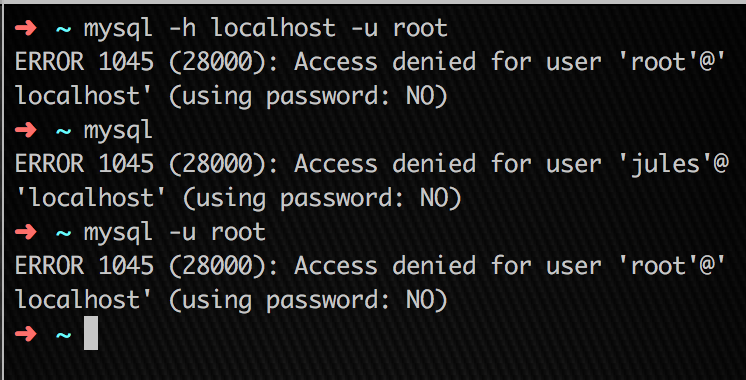 Mysql error 1045 access denied using password no erreur en lan ant 